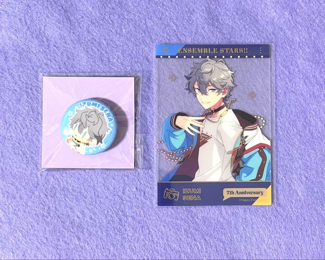 あんスタ 中国 ぬいぐるみ ボタン 缶バッジ 2弾 7周年クリカ 瀬名泉