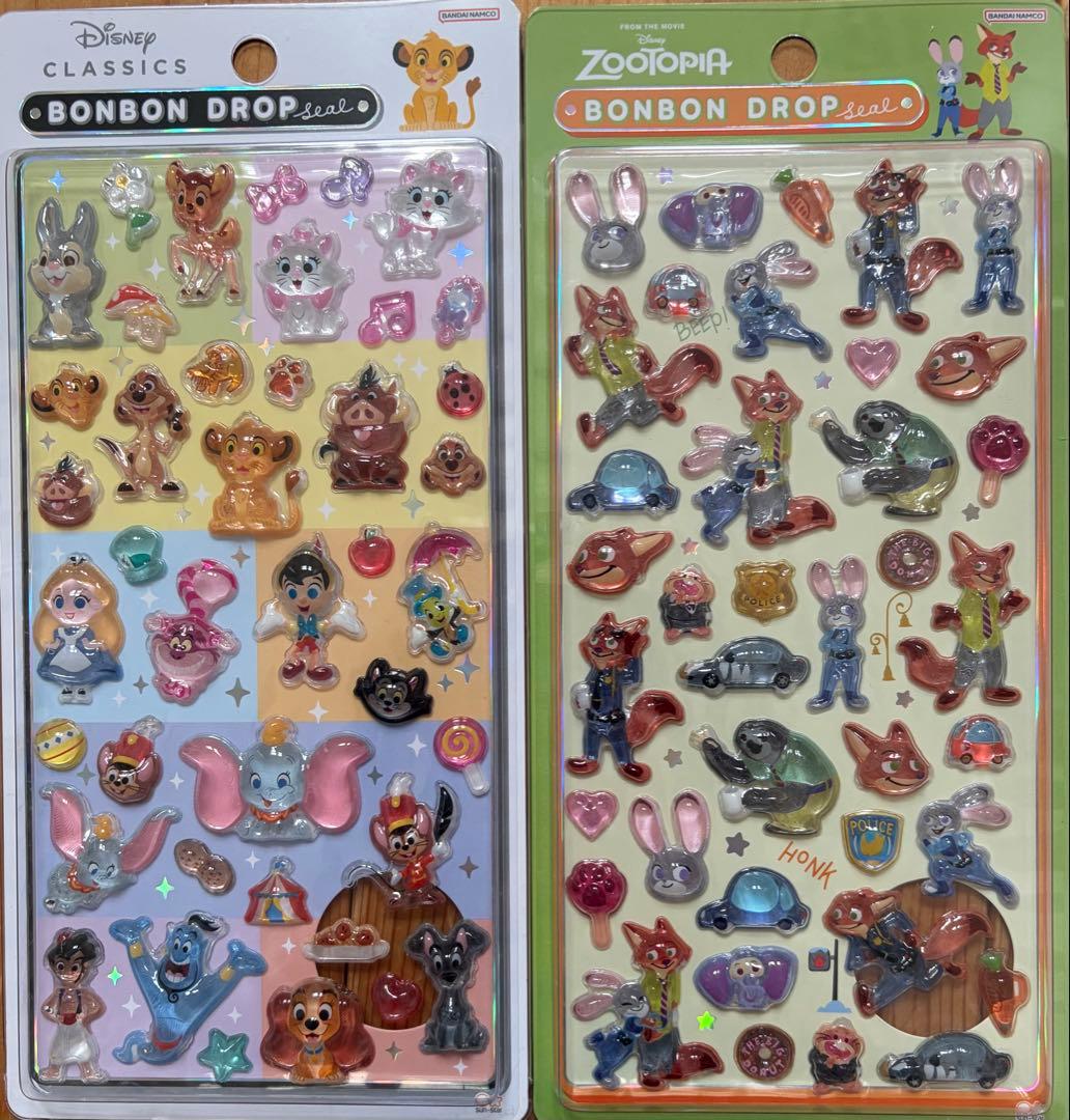 正規品】新品ボンボンドロップシール クラシック ズートピア セット