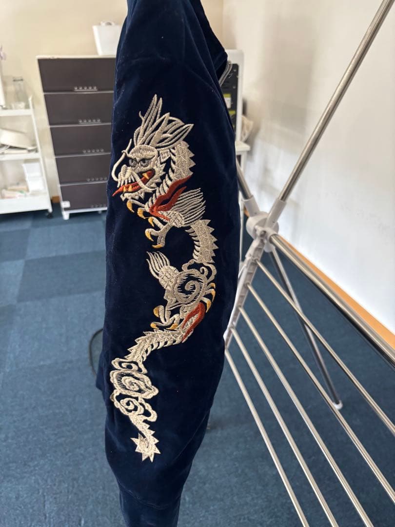 50sレプリカ/スーベニアジャケット/スカジャン/別珍 ベルベット/龍/鷲