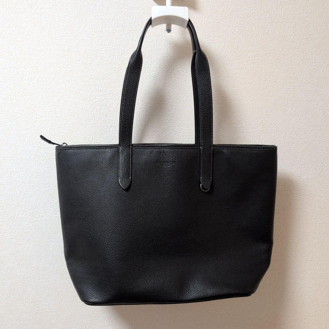 コーチ　トートバッグ　サリバン　肩掛け　A4 シボ革　ブラック　ビジネスバッグ