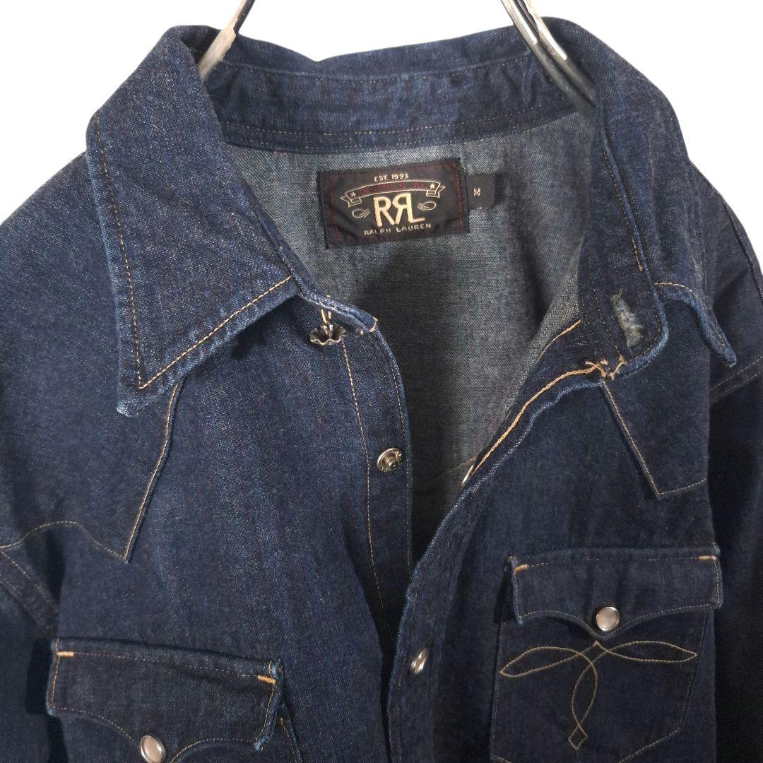 極美品 RRL ダブルアールエル デニムシャツ ウエスタン 一つ星タグ
