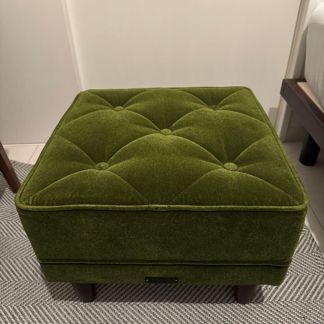 【美品】カリモク60 Kチェア用 オットマン／モケットグリーン 店頭限定】カリモク60【正規販売店】Kチェア モケットグリーン×ピュア