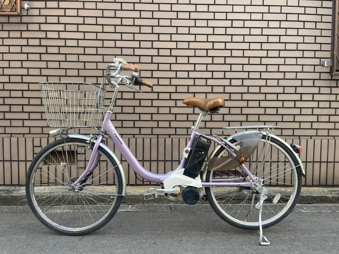 電動アシスト自転車 シティタイプ 紫色