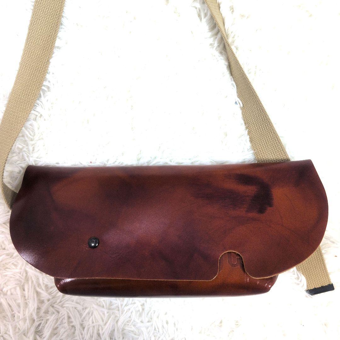 極美品　uni&co ユニアンドコー メッセンジャーバッグ　キャメル　XS