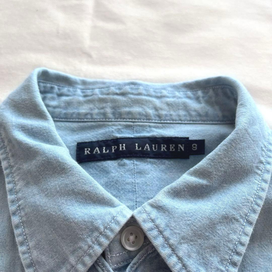 ラルフローレン Ralph Lauren デニムシャツ フリル ブラウス - メルカリ