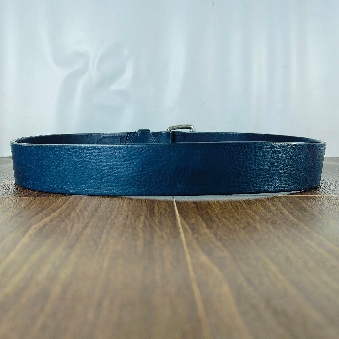 極厚シボ革正規品】POLO RALPH LAUREN 高級ネイビードレスベルト