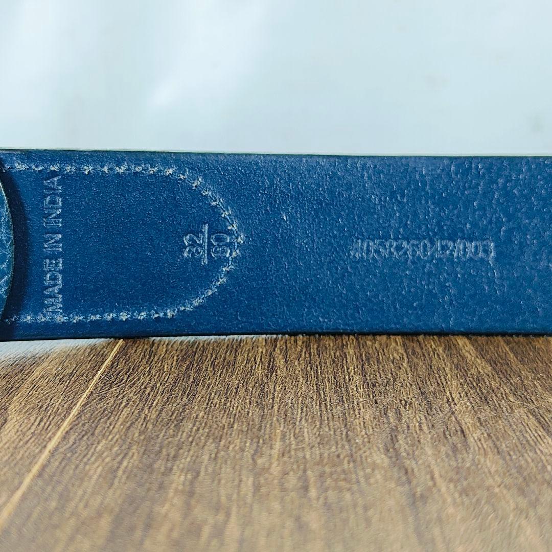 極厚シボ革正規品】POLO RALPH LAUREN 高級ネイビードレスベルト