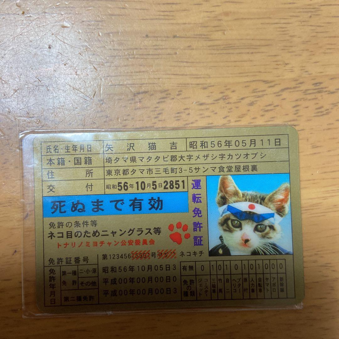 お値下げ交渉可能です。なめ猫　免許証
