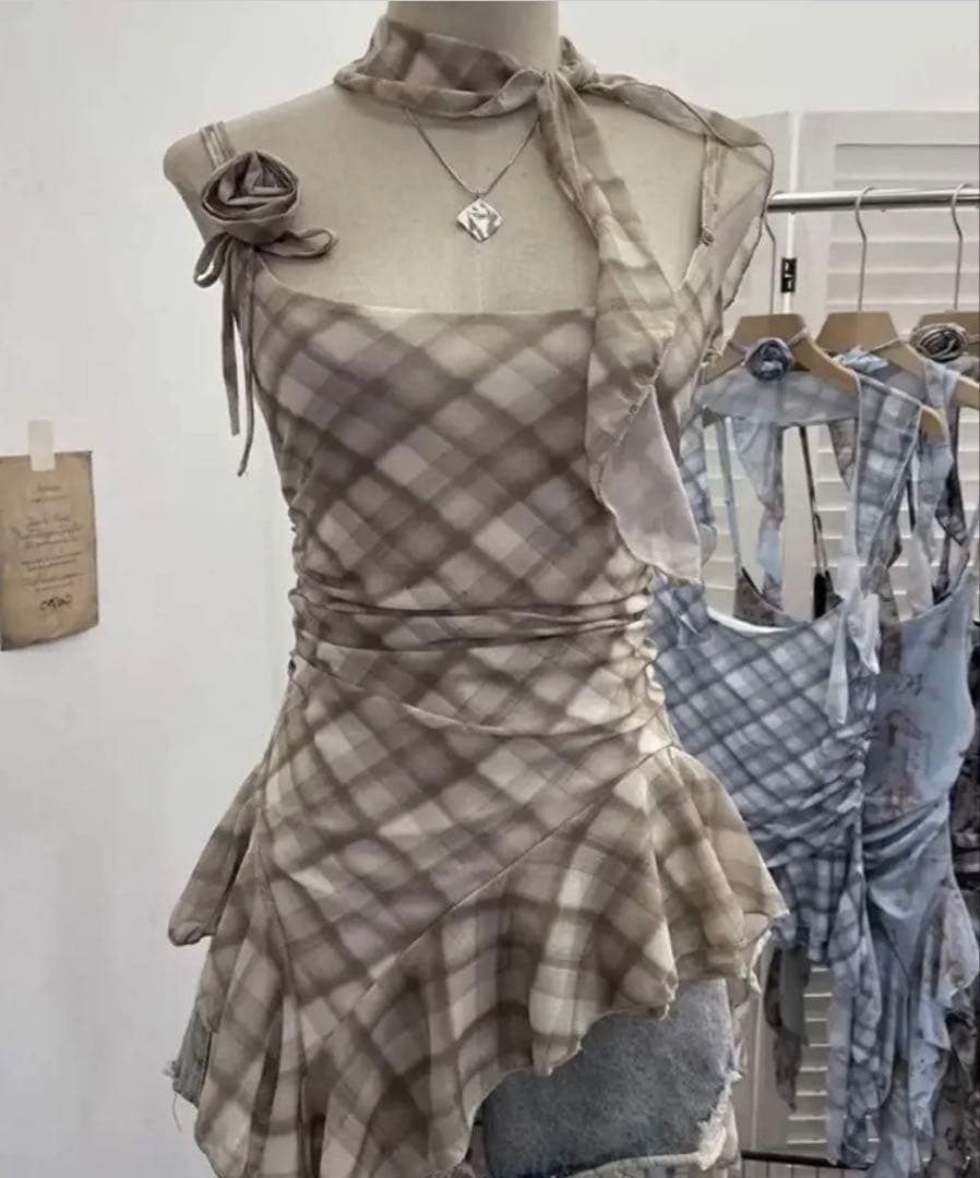 ⭐︎新品y2k フェアリー グランジ 平成ギャル フリルキャミトップス