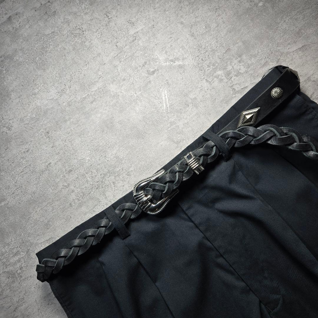 スタッズ　レザー　ベルト　ハンドメイド　bep3-99