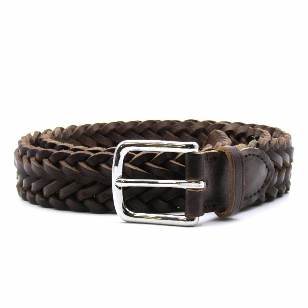 ホワイトハウスコックス　レザーメッシュベルト　P1127 ダークブラウン Whitehouse Cox（ホワイトハウスコックス） Whitehouse Cox P1127