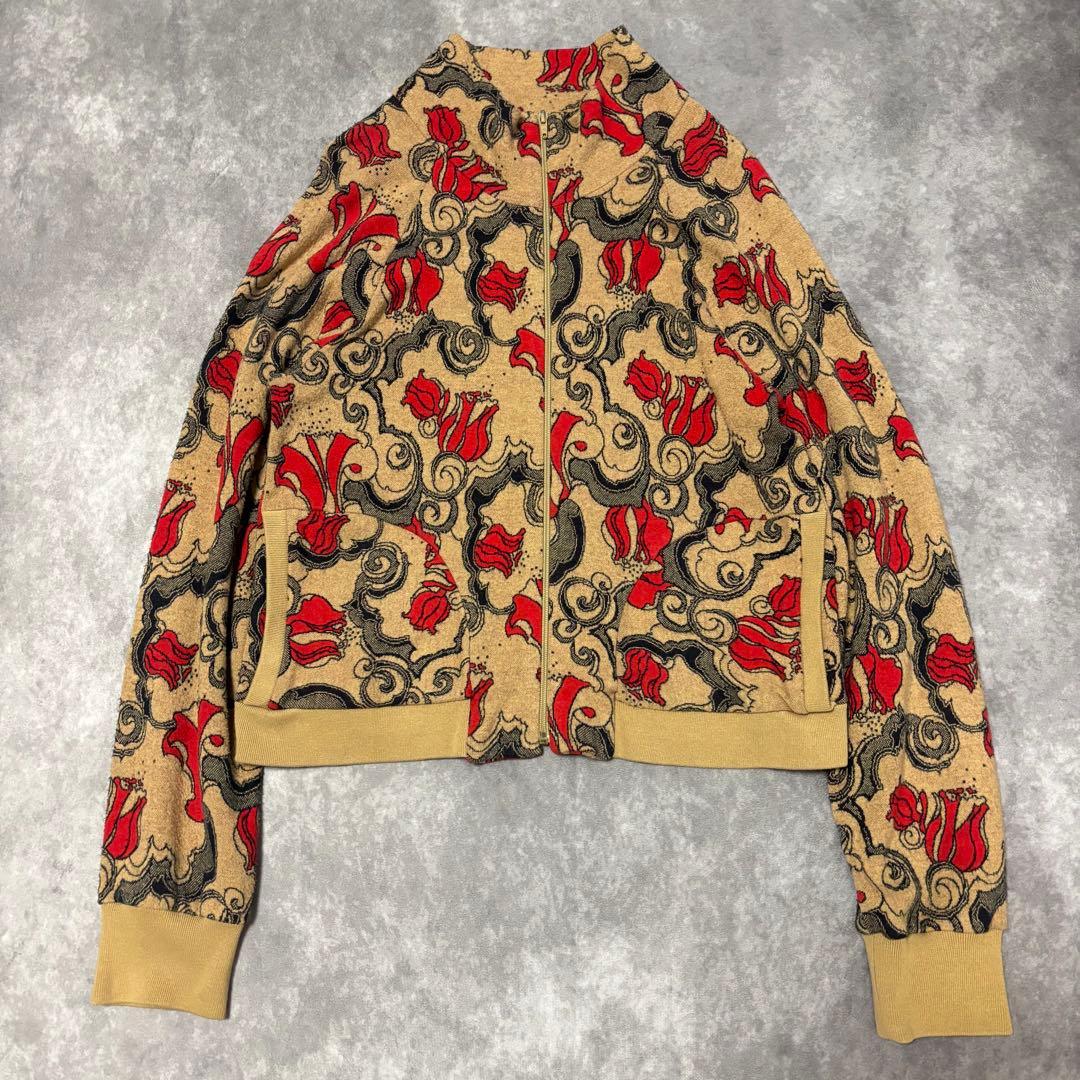 BernhardWillhelm ジップアップ ニットブルゾン総柄　ユニセックス