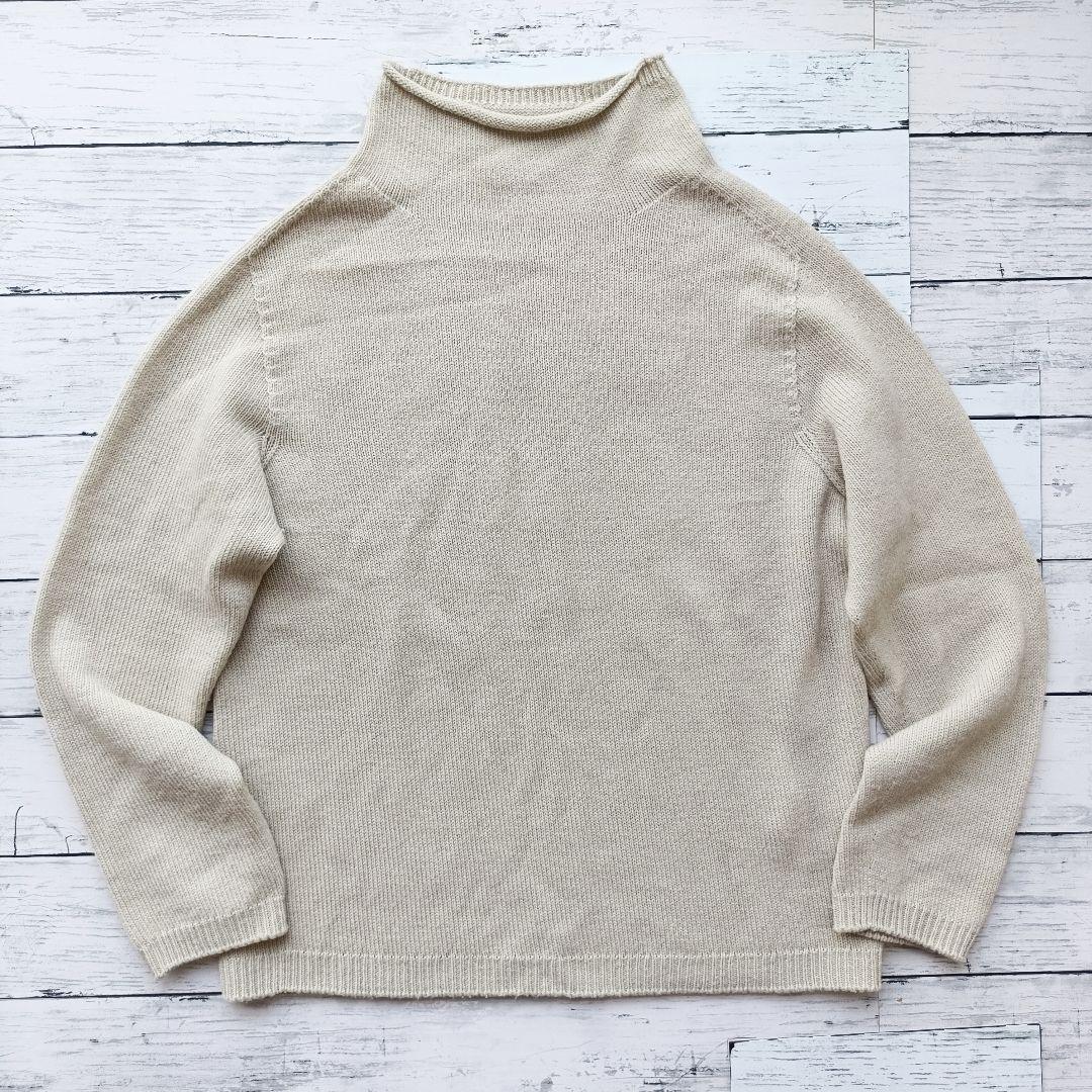 MHL マーガレットハウエル モックネック ニット ベージュ 日本製