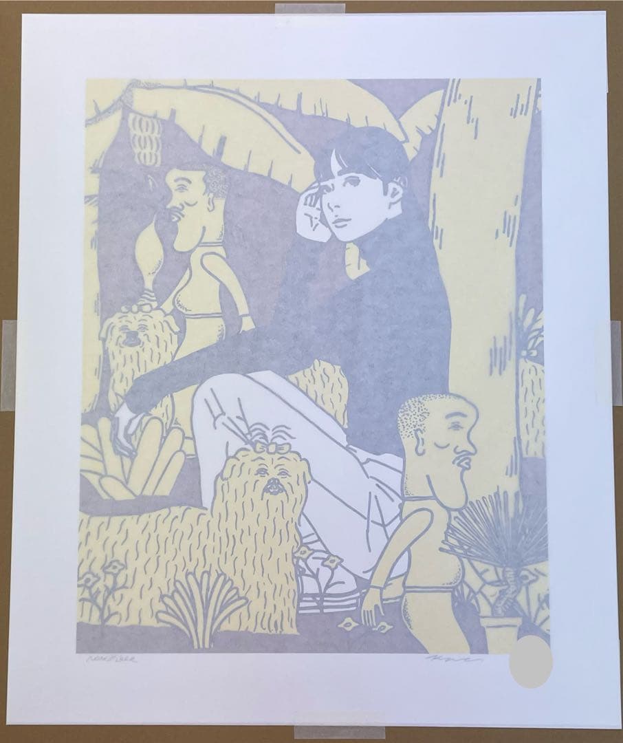 KYNE NONCHELEEE Untitled シルクスクリーン キリ番 良番 KYNE(キネ) KYNE×NONCHELEEE「Untitled」（2023/ピンク） | 絵画など