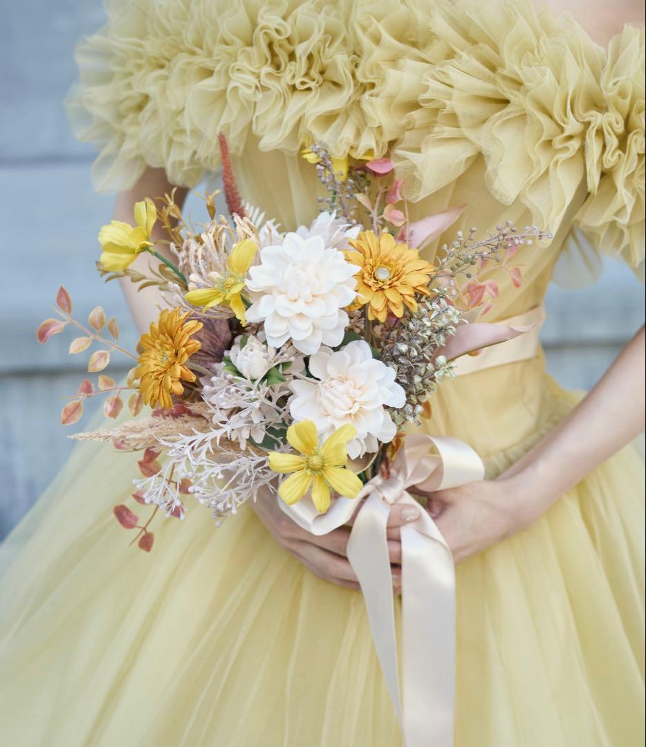 アーティフィシャルフラワーブーケ・ブートニアセット - メルカリ