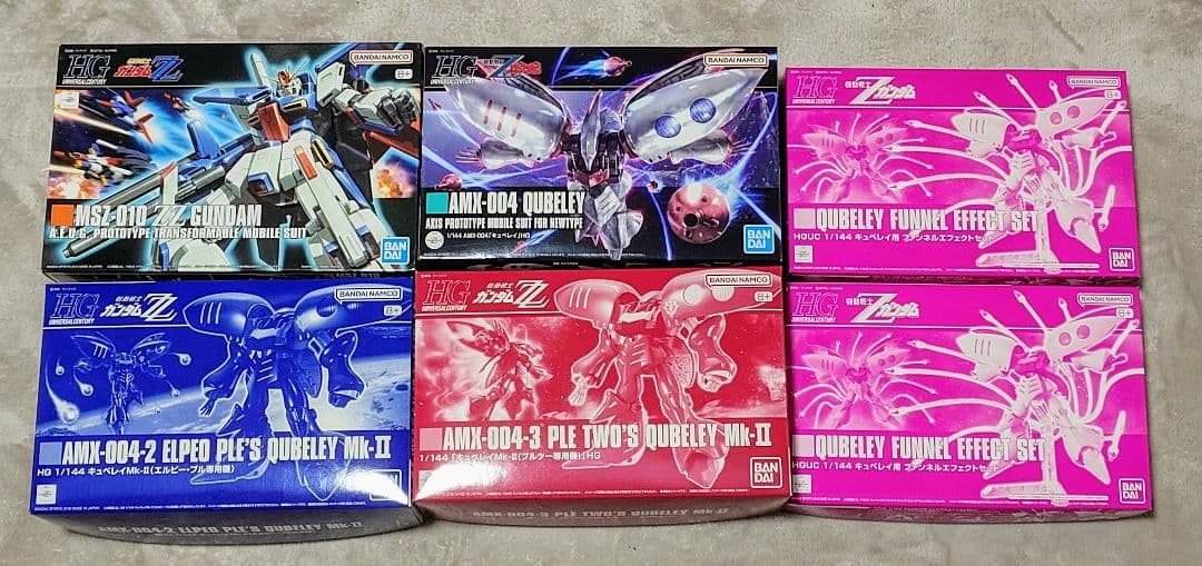 【新品・未組立】　HGUC ZZ & キュベレイ & キュベレイMkⅡ