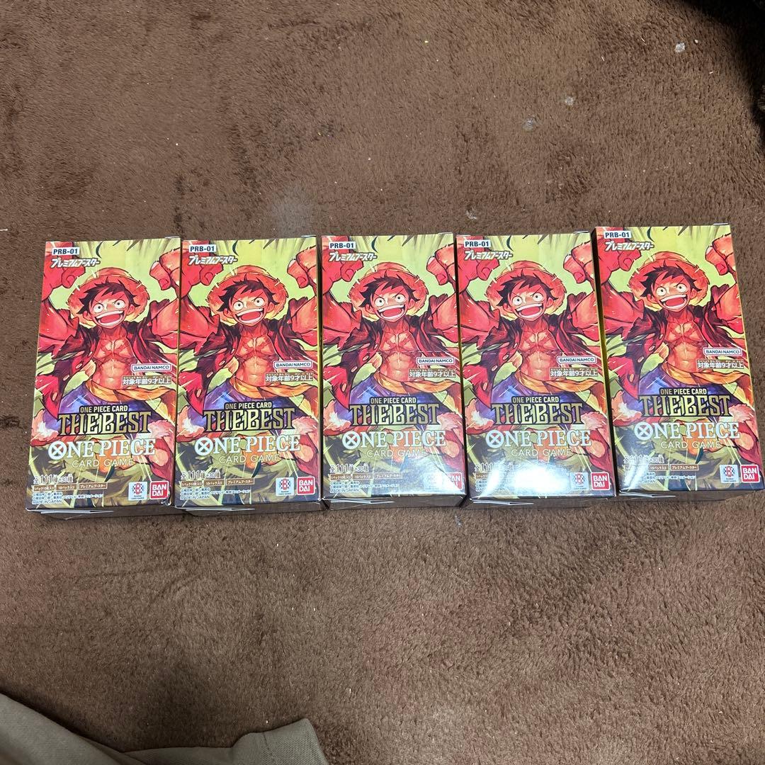 THE BEST 5BOX 新品未開封　テープ付き テープ付き 新品未開封】 4BOX 神の島の冒険BOX ONE PIECE カード