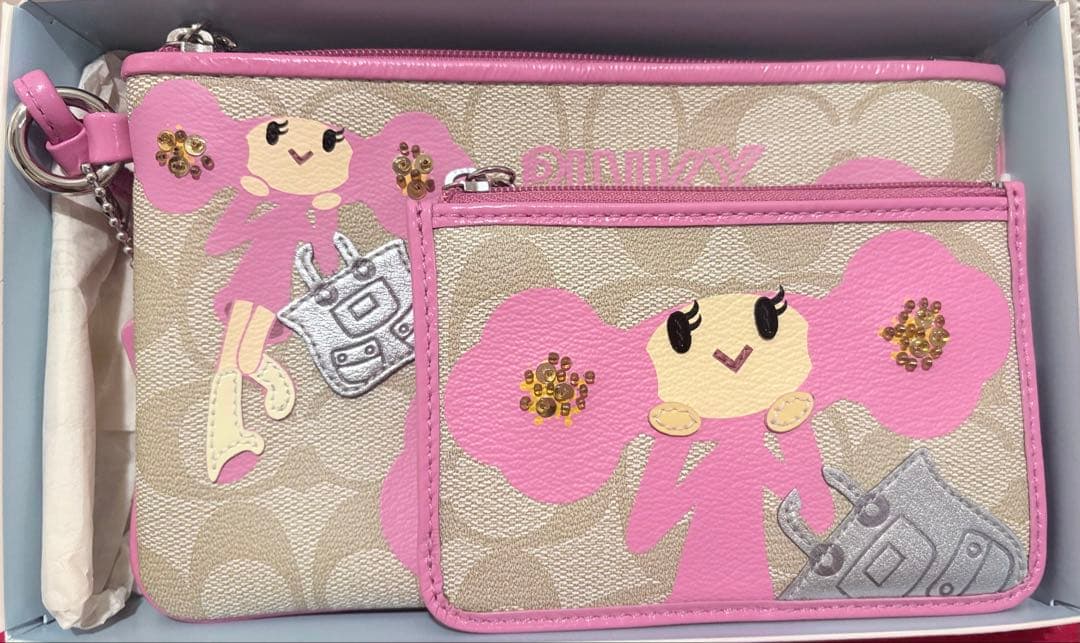 ❁*！様 未使用　COACH コーチ　ポピーちゃん　ポーチ＆カードケース