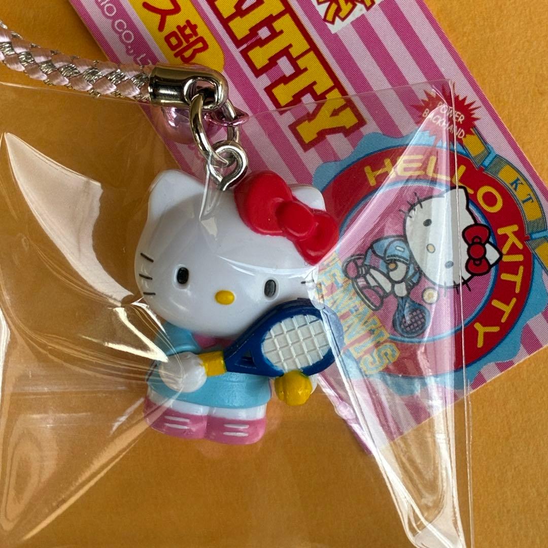 ★激レア★体育会系 テニス部 ストラップ 根付★ご当地キティ ハローキティ 希少
