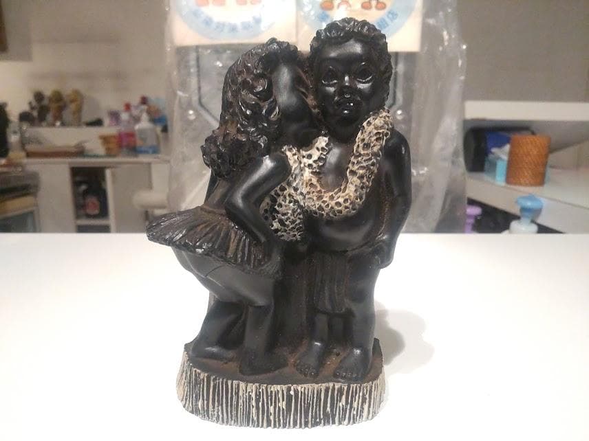 廃番☆昭和レトロ☆ハワイ製☆1975年 フランクシャーマン 黒珊瑚 恋人