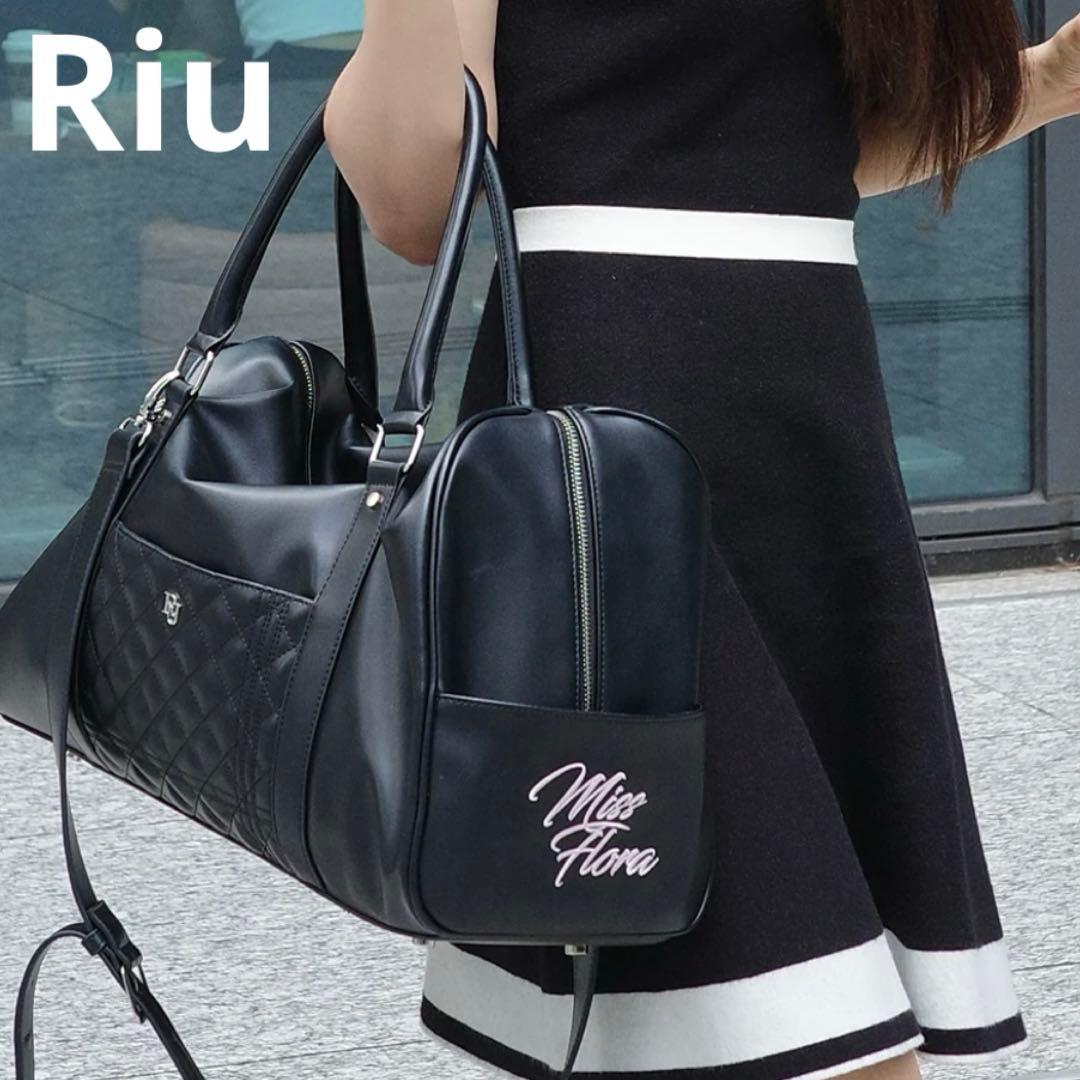 Riu Leather traveling bag キルティング　ボストンバッグ