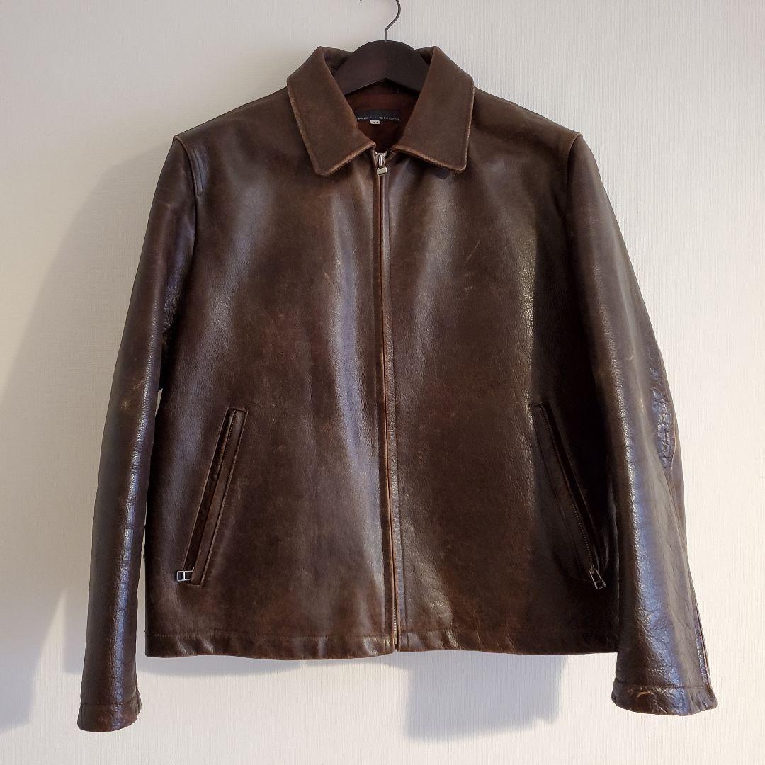 雰囲気◎ Vintage カウハイド シングルレザージャケット 90's vintage cowhide leather Riders jacket 90年代ヴィンテージ