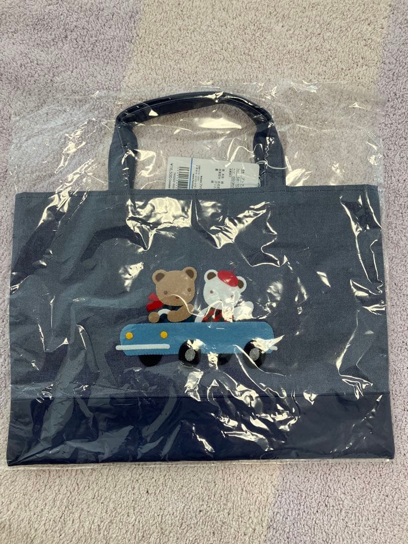 新品未使 ファミリア familiar デニムバッグ ブック入れ