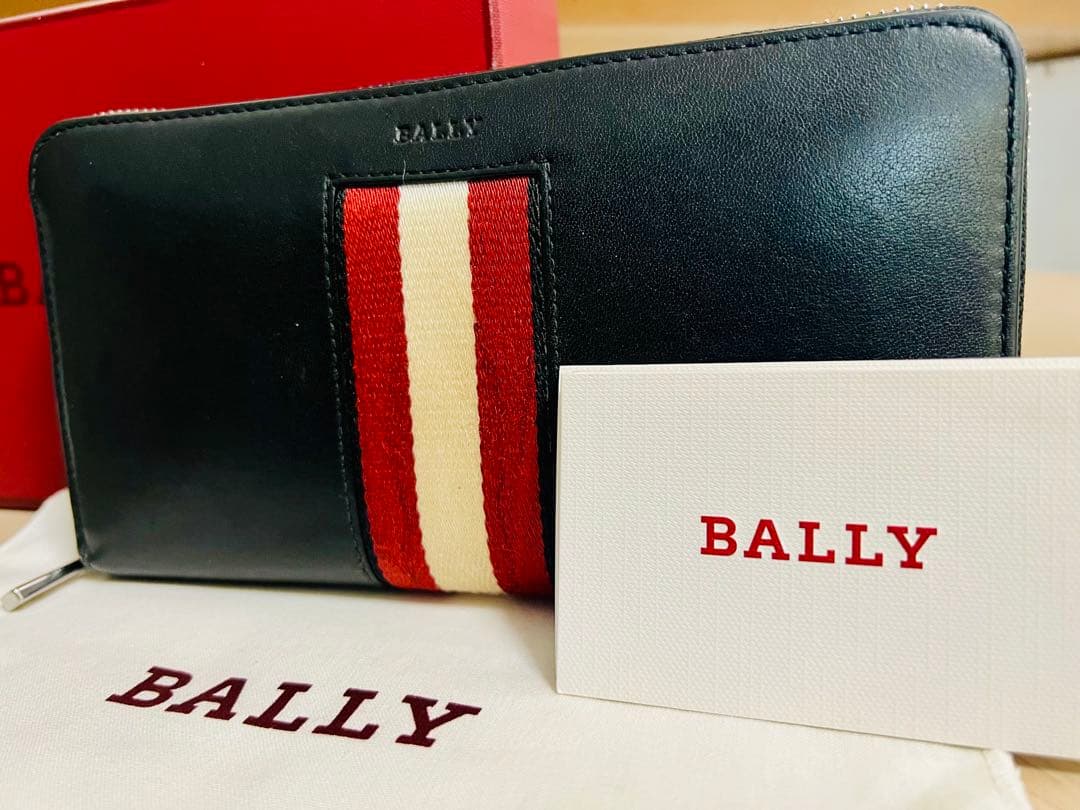 BALLY BALEN ラウンドファスナー　長財布 ブラック