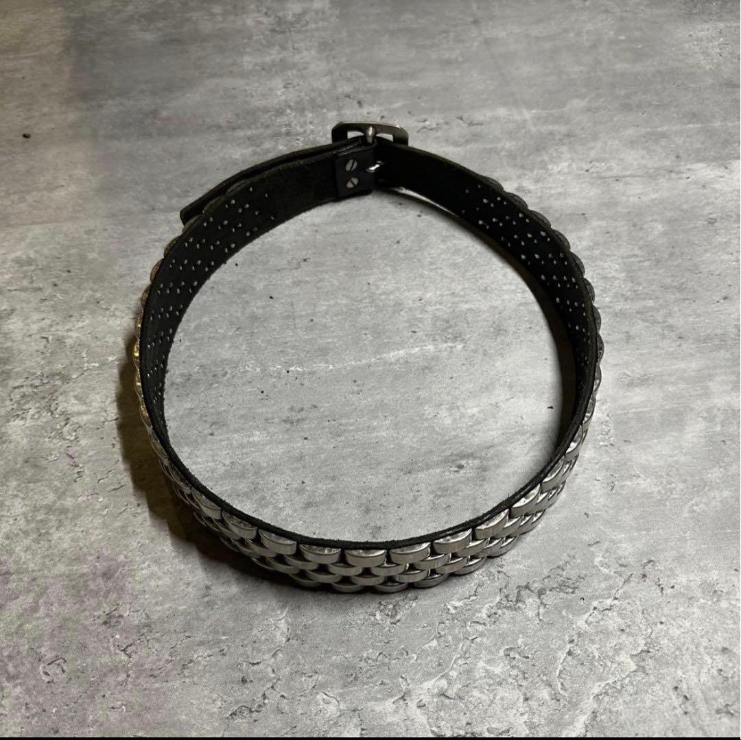 激レアアンダーカバー シルバー4連スタッズベルト rats - メルカリ