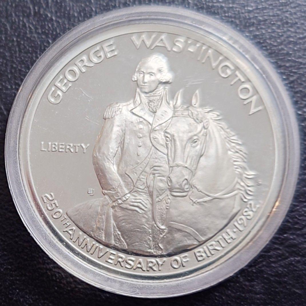1982年 アメリカ銀貨 ハーフダラー ワシントン生誕記念銀貨 SV900
