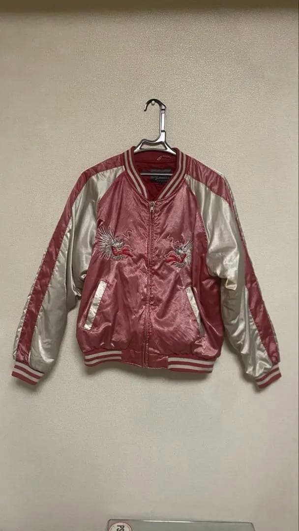 JUNGLE STORM スカジャン　赤ピンク