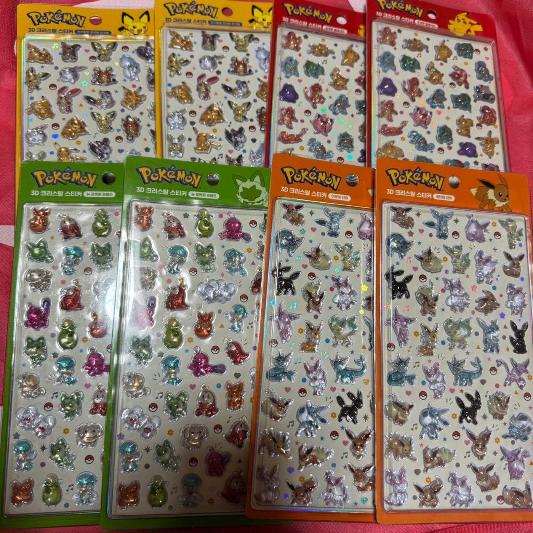 【8個セット】韓国限定　ポケモン　ボンボンドロップシール