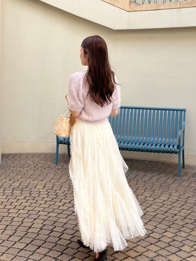 完売色 ココディール 新品タグ付 チュールエスカルゴフリルフレア