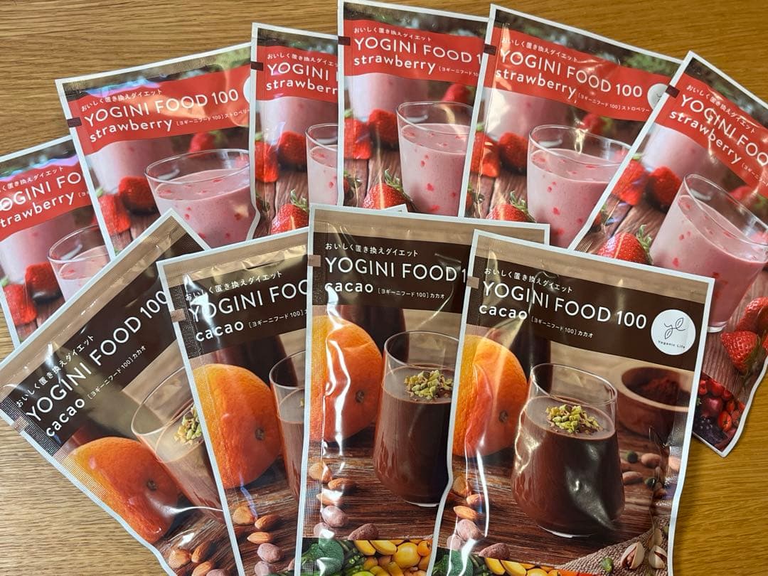 ゆゆ様リクエスト♡YOGINI FOOD 100 カカオ・ストロベリー10袋✖️2 YOGINI FOOD 100 ストロベリー・カカオ 10パック - メルカリ