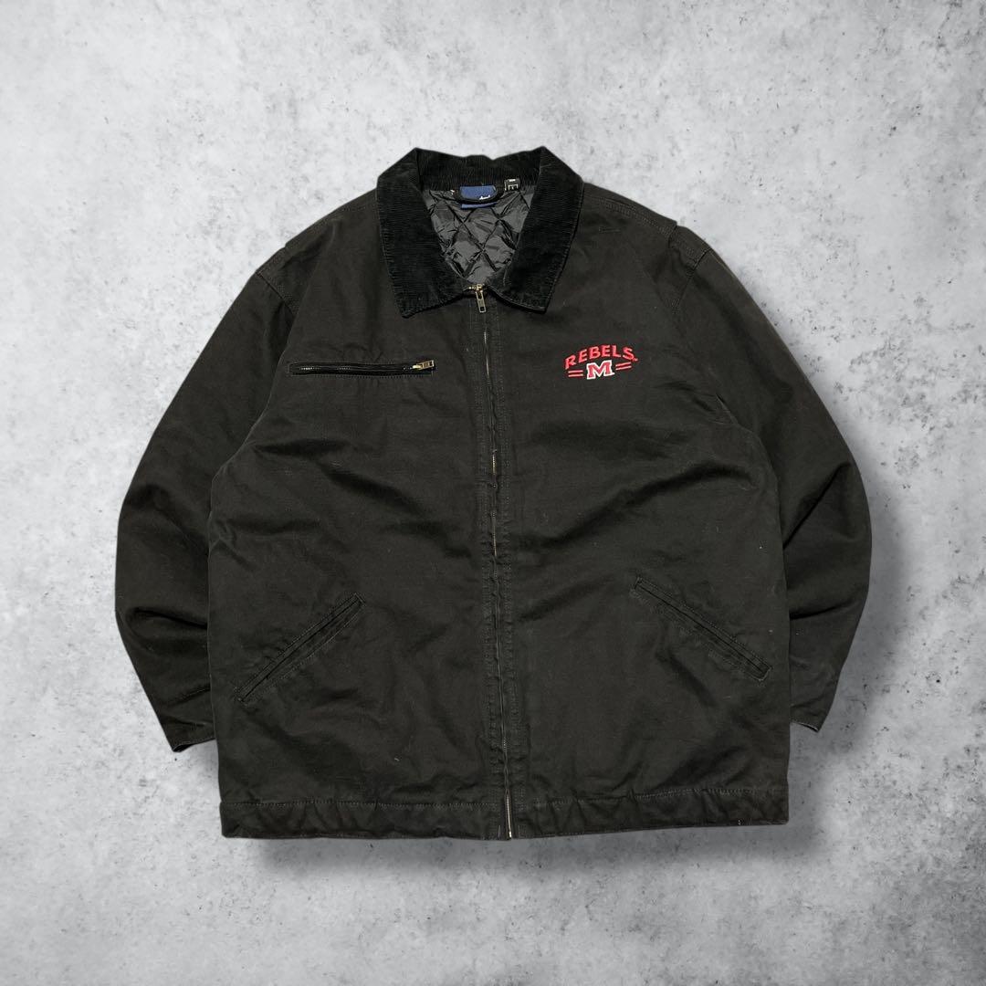 【htmuwe】デトロイトジャケットダックジャケットY2KブラックL古着