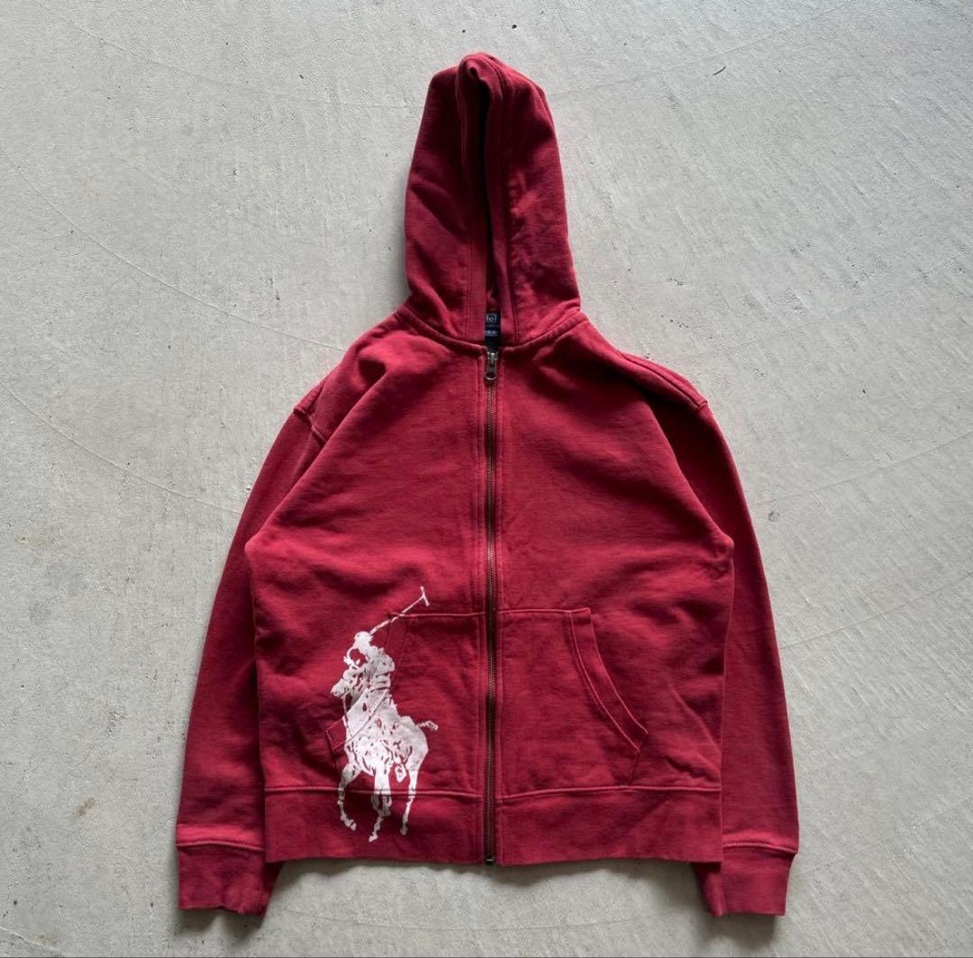 90s polo by ralph lauren ジップパーカー ビックポニー