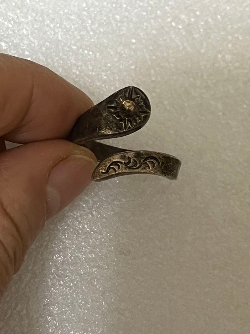 スターリングシルバー925 k18オープンリング