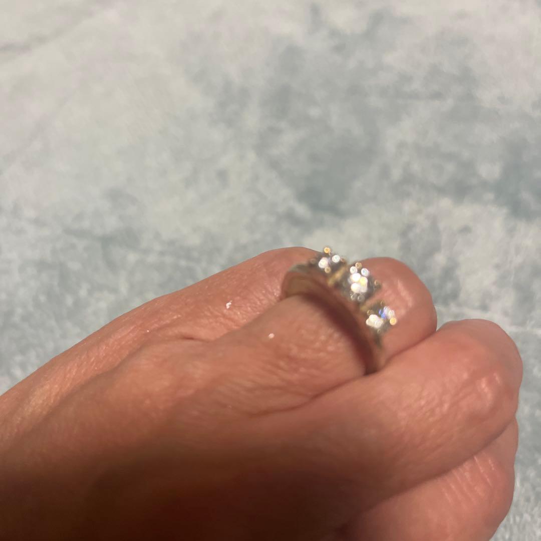 新春セール‼️e.m シルバー 925 ジルコニア リング　重厚感