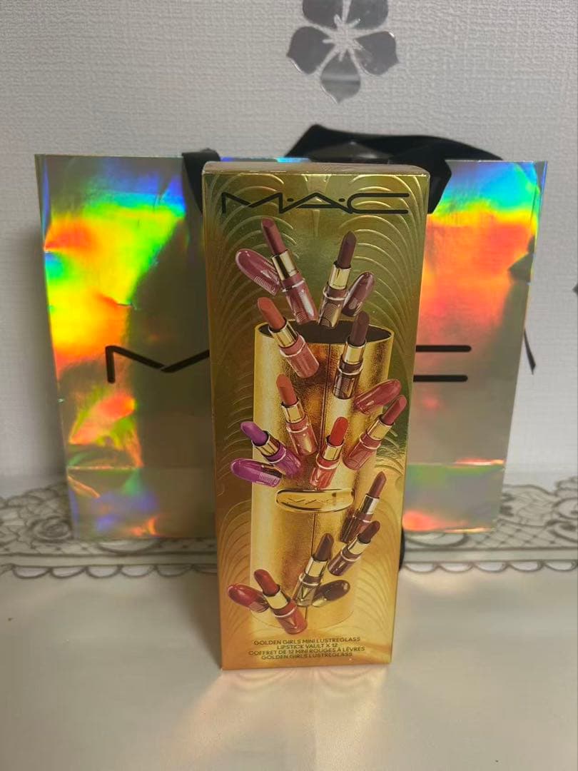 MAC リップスティック ゴールドMAC マック　ミニリップ12本セットとケース