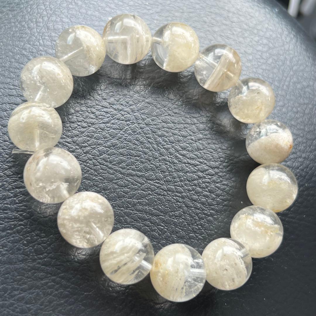 pregio ホワイトガーデン クォーツ ブレスレット】 高品質]ホワイトガーデンクォーツブレスレット/ガーデン水晶（約8mm玉