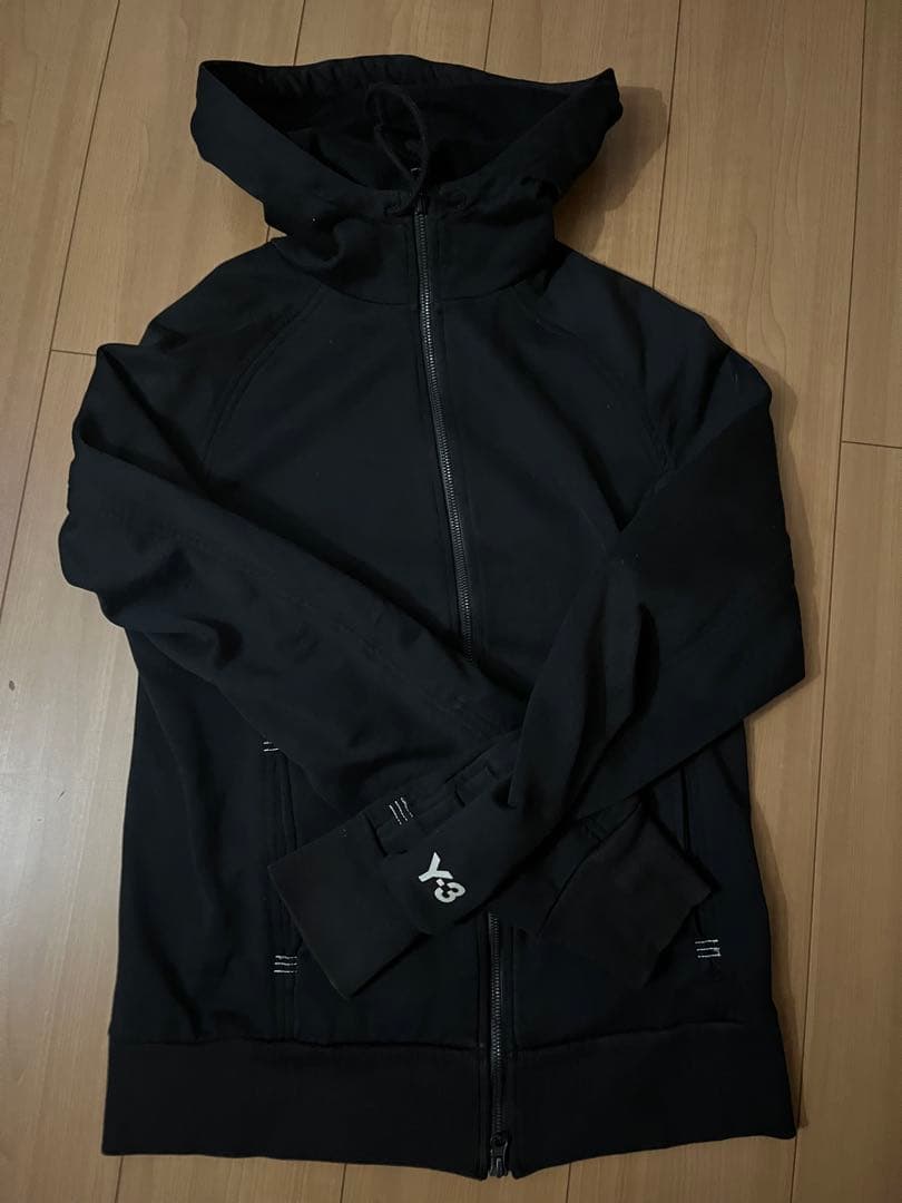 00s archive Y3 ジップフーディー　ブラック LOGO ZIP HODDIE JE9278 パーカー ジップアップパーカー|Y-3