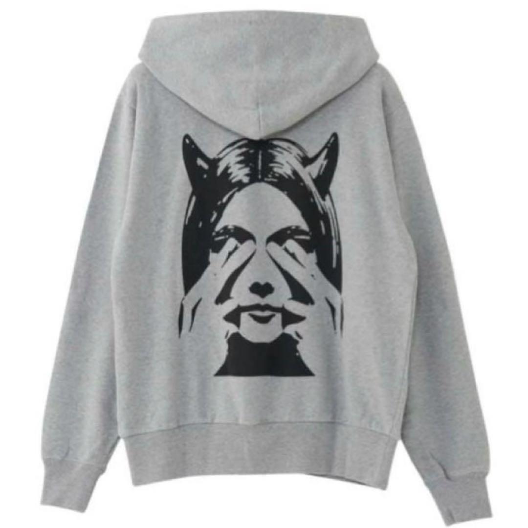 ヒステリックグラマー　SEE NO EVIL パーカー　グレー　Mサイズ