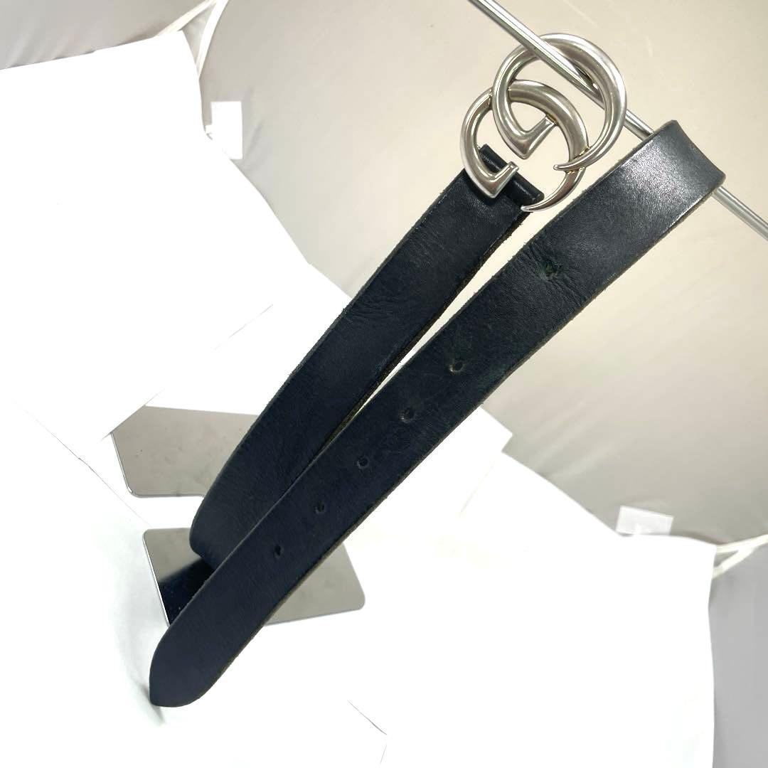 GUCCI グッチ GGマーモント ダブルG シルバーバックル　ベルト