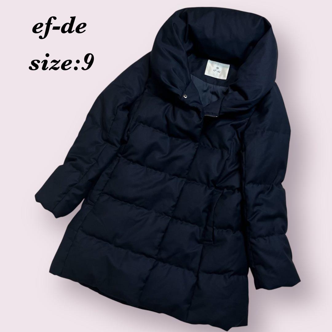エフデ ダウンコート ショールカラー ネイビー 9サイズ - メルカリ