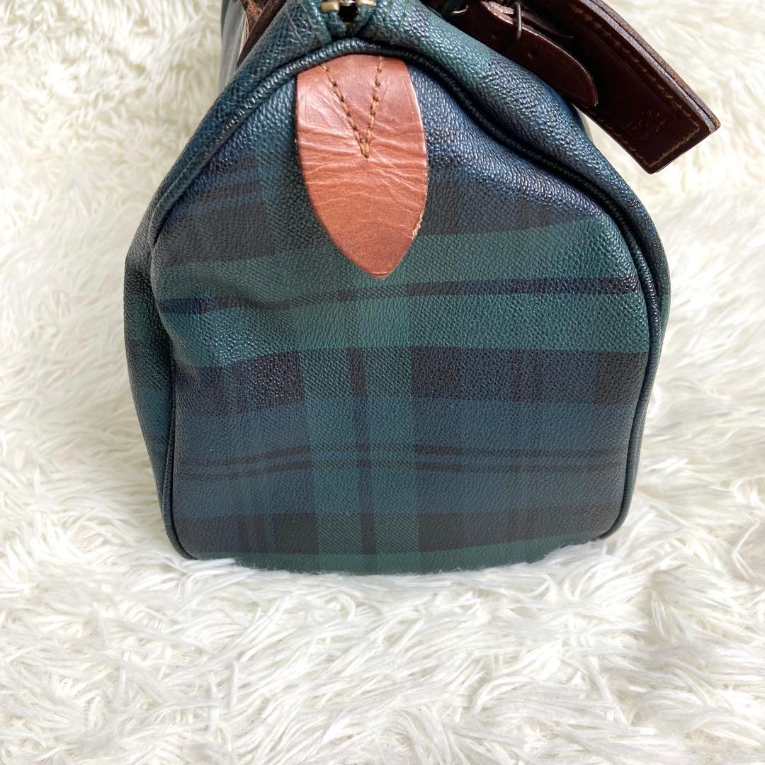 ラルフローレン ミニボストンバッグ ハンドバッグ PVC チェック 緑