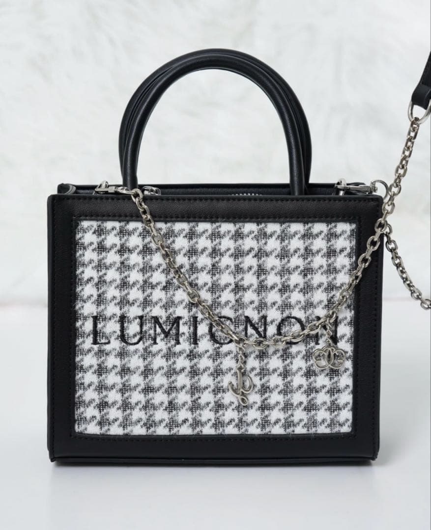 Lumignon houndstooth 2way bag ブラック - メルカリ