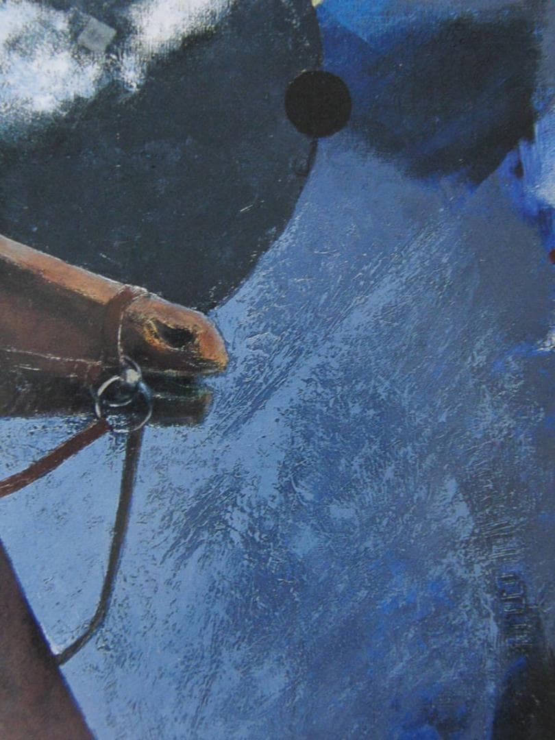 栗林今朝男、【騎乗近し】、希少な額装用画集より、新品額装付 - メルカリ