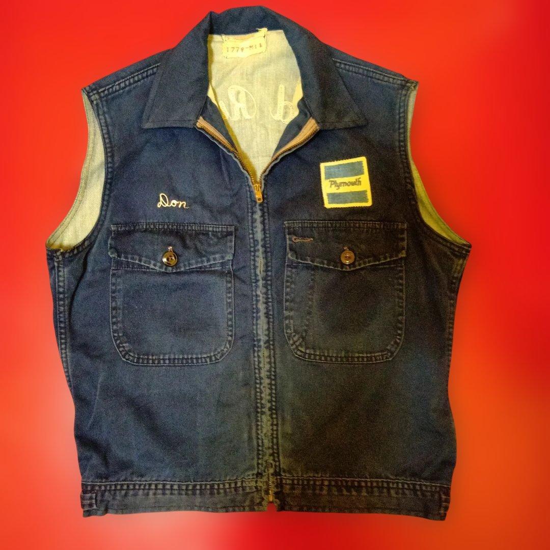 古着リメイク　Plymouth Road Runner ベスト