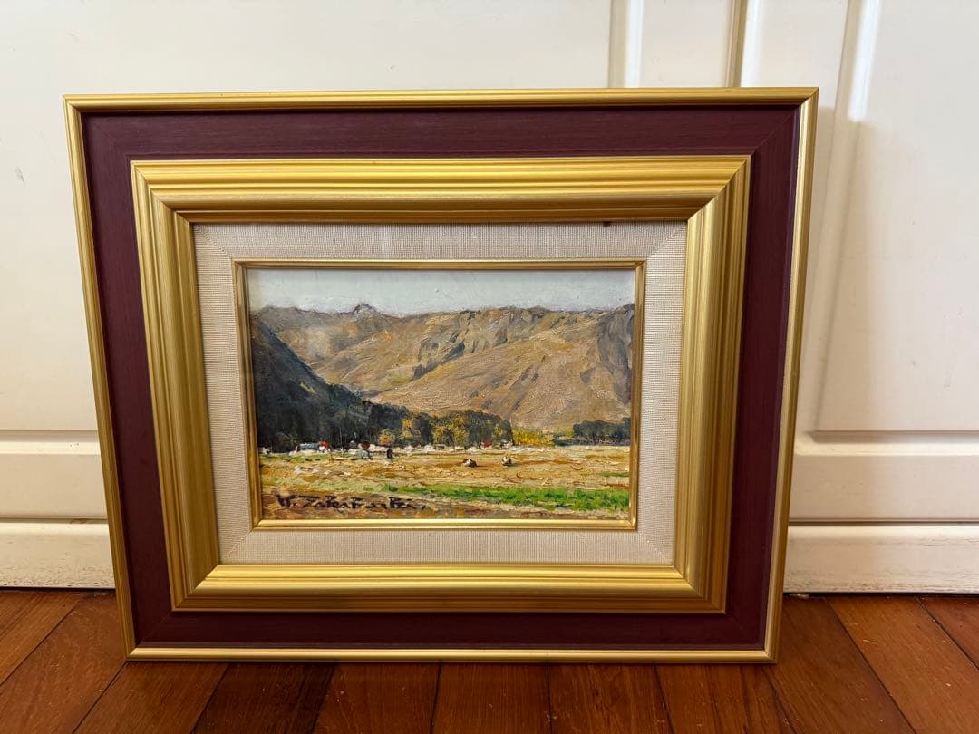 120.「雪の無い白馬」髙橋一善 油絵