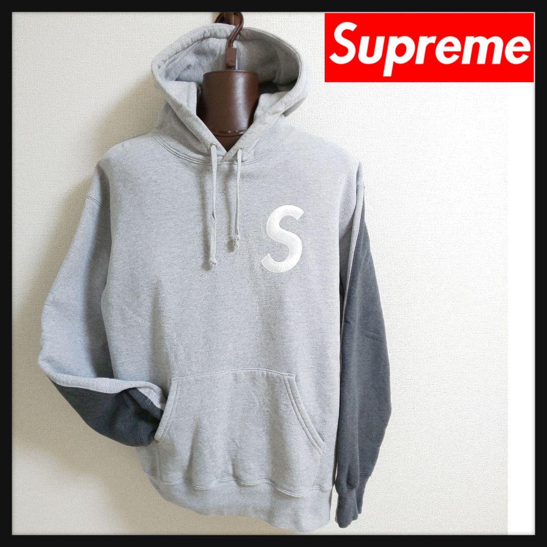 芸能人着用モデル】シュプリーム パーカー バイカラー コムドットゆう